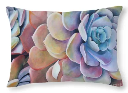 Rainbow Succulents Horizontal Pillow Succulents by Tara Esperanza | $52.00